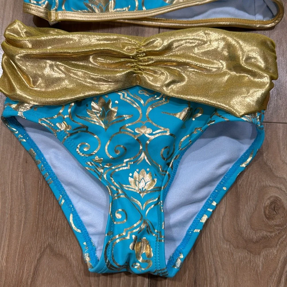 3 piece princess jasmine swim suit size 4 - Picture 2 of 7